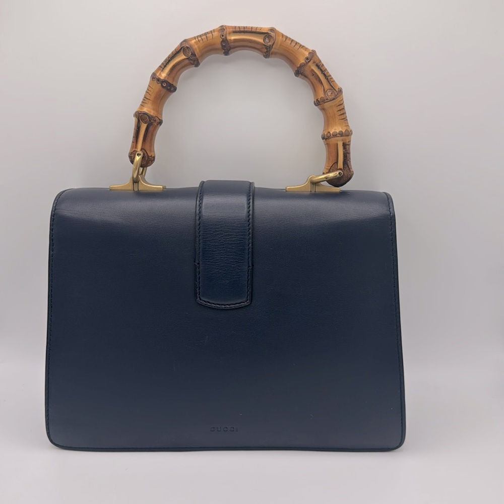GUCCI Moon Calfskin Bamboo Web Medium Dionysus Top Handle Bag - Picture 7 of 17